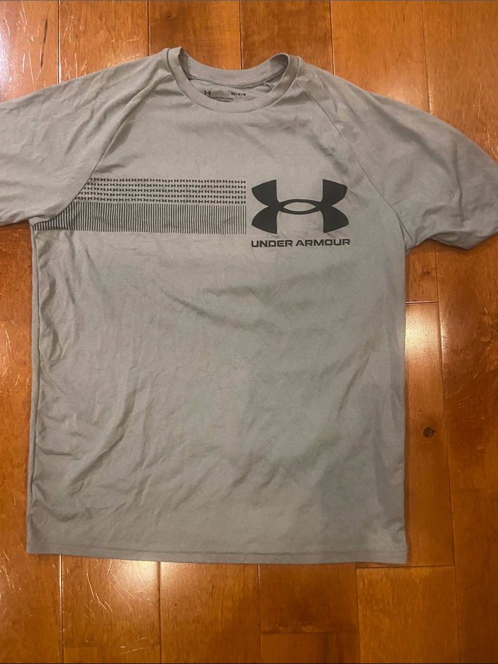 Under Armour Men's Light Gray Short Sleeve Performance Tee with Logo